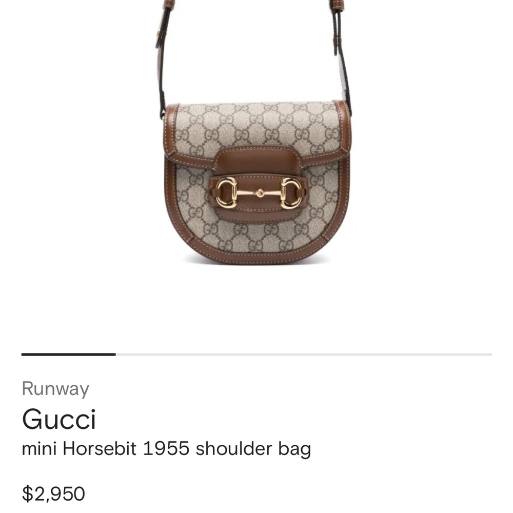 Gucci Brown and Tan horsebit mini shoulder bag